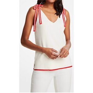 Ann Taylor Tank Top shoulder tie sweater material size xxs